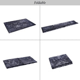 Maval - 5' X 8' Washable Area Rug - Black / Gray