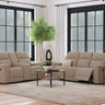 Brentwood - Upholstered Reclining Sofa Set Light Brown 2 Pc. Sofa, Loveseat by Coaster Fine Furniture | Bel Furniture