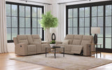 Brentwood - Upholstered Reclining Sofa Set Light Brown 2 Pc. Sofa, Loveseat by Coaster Fine Furniture | Bel Furniture