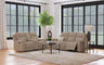 Brentwood - Upholstered Reclining Sofa Set Light Brown 2 Pc. Sofa, Loveseat by Coaster Fine Furniture | Bel Furniture