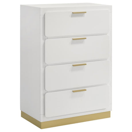 Caraway - 4-Drawer Bedroom Chest White by Coaster Fine Furniture | Bel Furniture