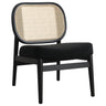 Rayo - Rattan Cane Back Accent Chair With Padded Seat Black by Coaster Fine Furniture | Bel Furniture