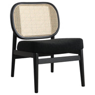 Rayo - Rattan Cane Back Accent Chair With Padded Seat Black by Coaster Fine Furniture | Bel Furniture