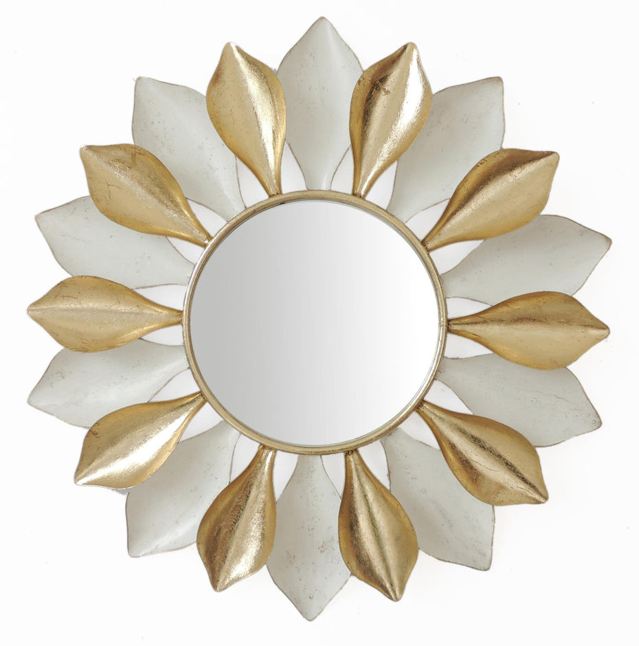 29x28 Metal Wall Mirror - Yellow