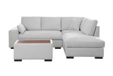 Joshua - 100" Sectional Sofa with Right Facing Chaise and Console Ottoman by Lilola Home | Bel Furniture