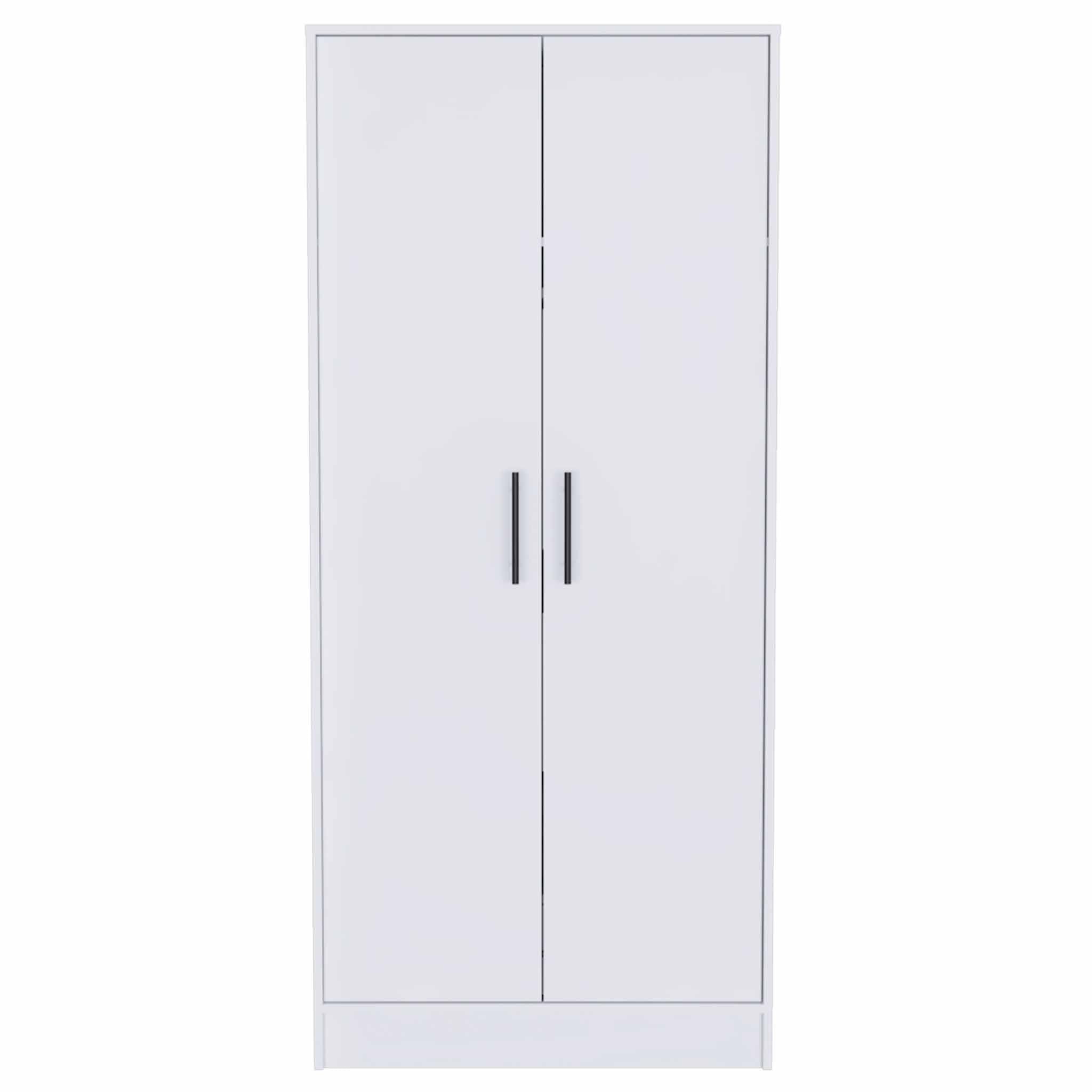 Tall Two Door Closet - White