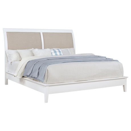 Bexhill - 56" Upholstered Panel Bed White by Coaster Fine Furniture | Bel Furniture