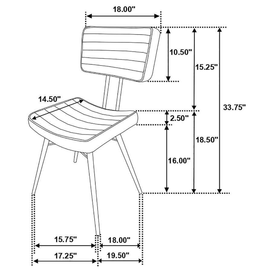 Misty - Padded Side Chairs (Set of 2) - Camel And Black