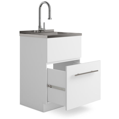 Metro - Laundry Cabinet & Faucet And Stainless Steel Sink - view 3
