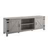 Rustic Farmhouse Double Barn Door 70" TV Stand For 80" TVs With Center Shelves Gray by Walker Edison | Bel Furniture
