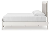 Zuraleus - Upholstered Panel Platform Bed With Roll Slats