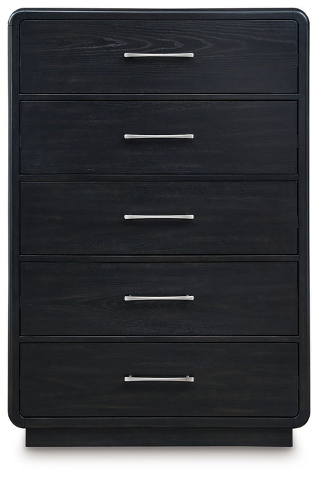 Rowanbeck - Black - Five Drawer Chest by Signature Design by Ashley® | Bel Furniture