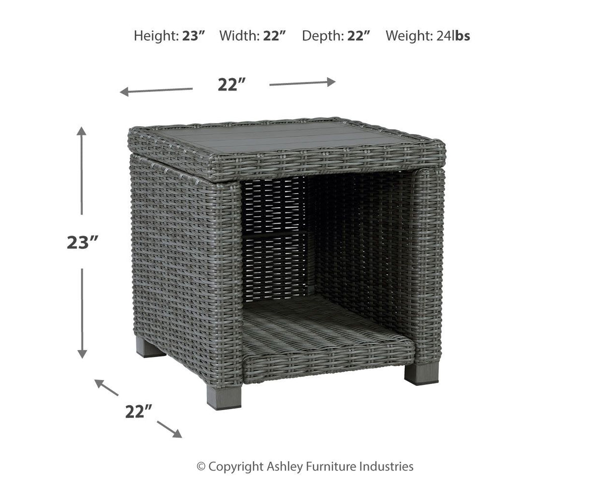 Elite Park - Gray - Square End Table by Signature Design by Ashley® | Bel Furniture