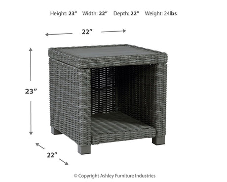 Elite Park - Gray - Square End Table by Signature Design by Ashley® | Bel Furniture