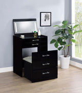 Danbury - 3-Drawer Makeup Vanity & Stool Set by Coaster Fine Furniture | Bel Furniture