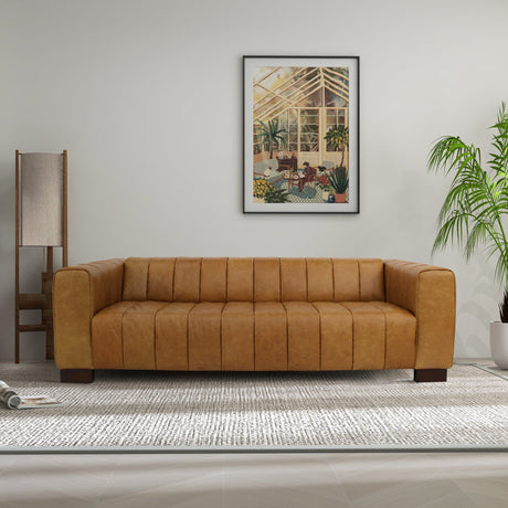 Dixon - Waxy Sofa - Tan by Ashcroft Furniture | Bel Furniture