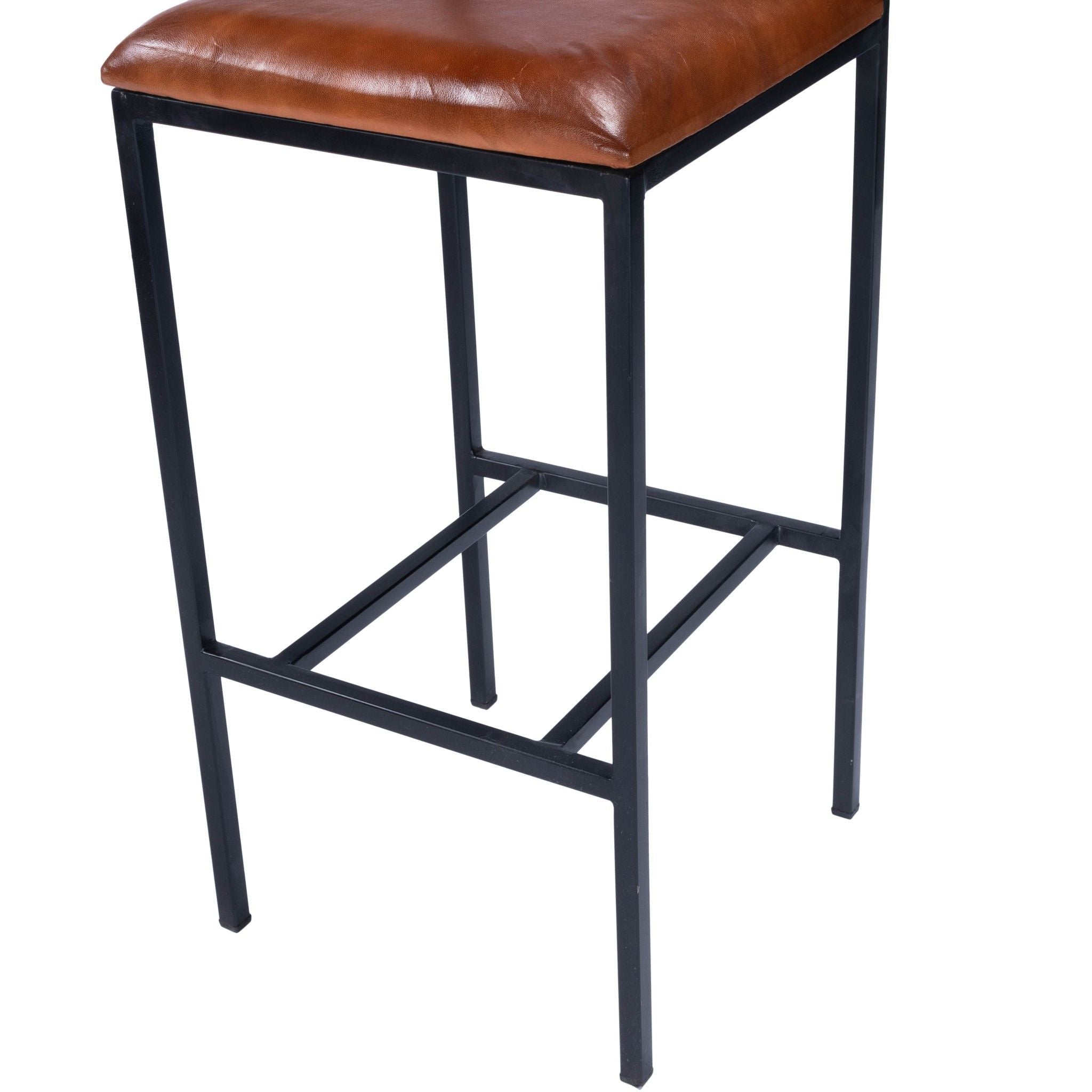 And Iron Bar Chair - Brown / Black