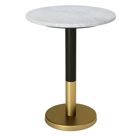 Evans - Marble Side Table - White by Simpli-Home | Bel Furniture