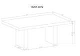 Vega - Faux Marble Dining Table - White / Black