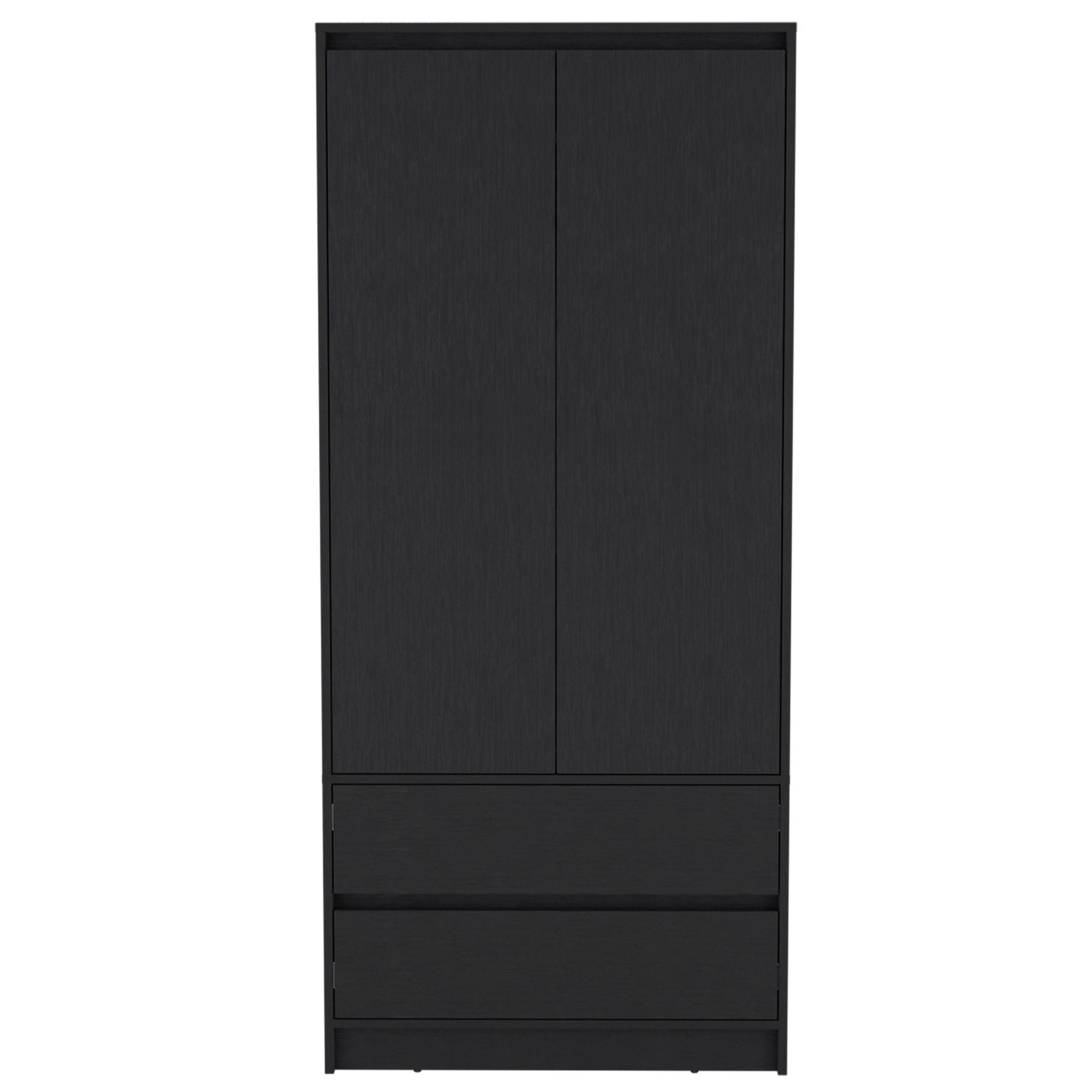 Two Drawer, Combo Dresser - Black