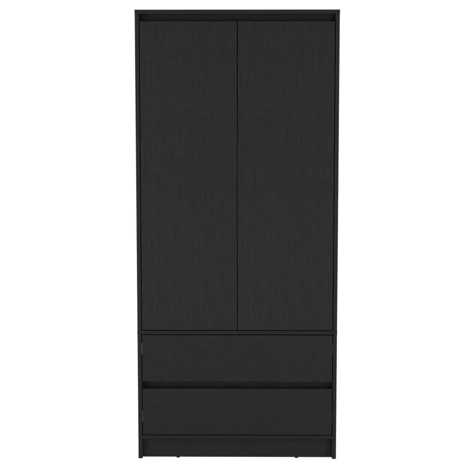 Two Drawer, Combo Dresser - Black