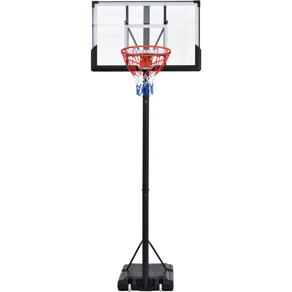 Portable Basketball Hoop Basketball System 4.76-10Ft Height Adjustable For Youth Adults LED Basketball Hoop Lights, Colorful Lights, Waterproof, Super Bright To Play At Night Outdoors, Good Gift For Kid