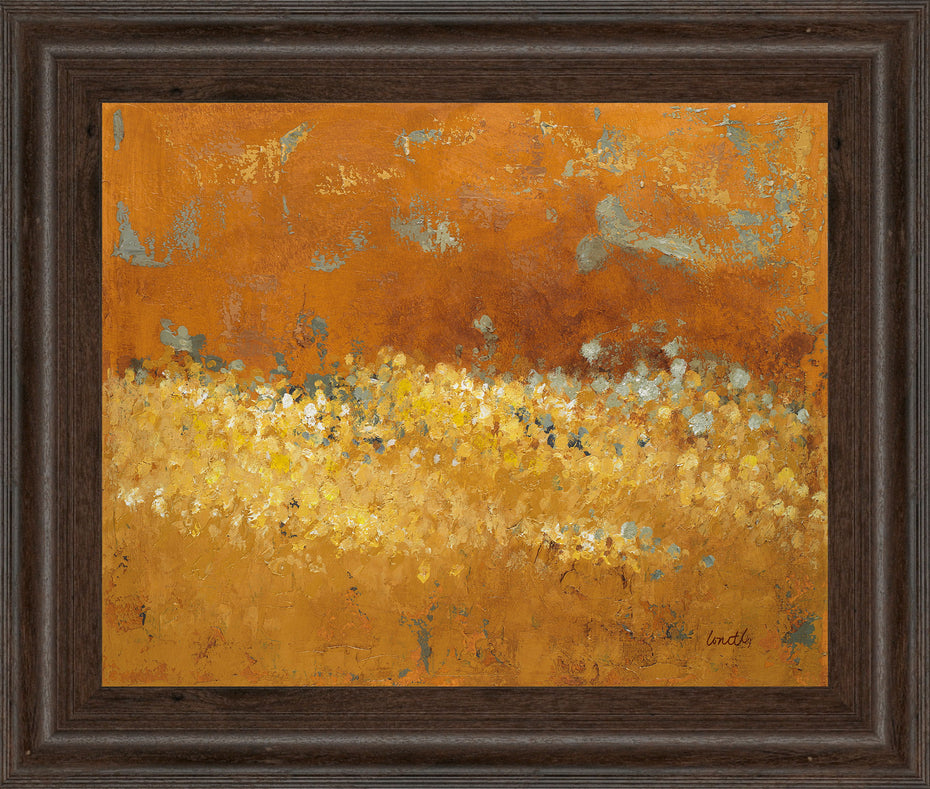 Flower Fields Il By Lanie Loreth - Framed Print Wall Art - Gold