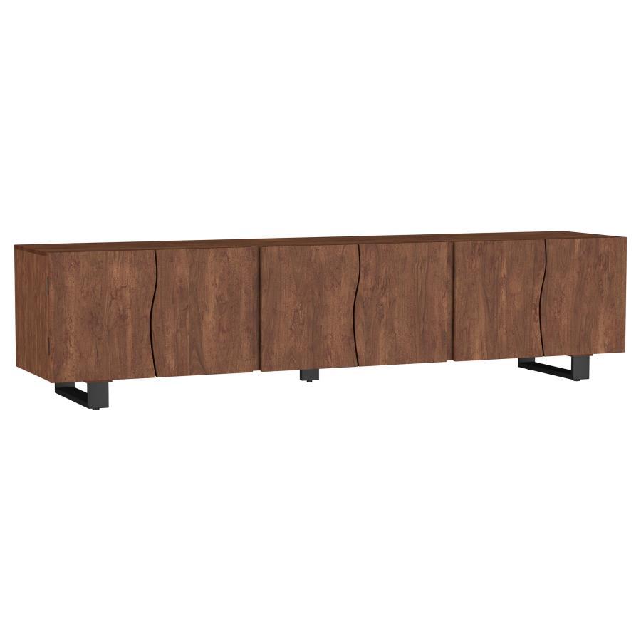 Trask - Wood TV Stand Media Console - Mango Brown by Coaster Fine Furniture | Bel Furniture