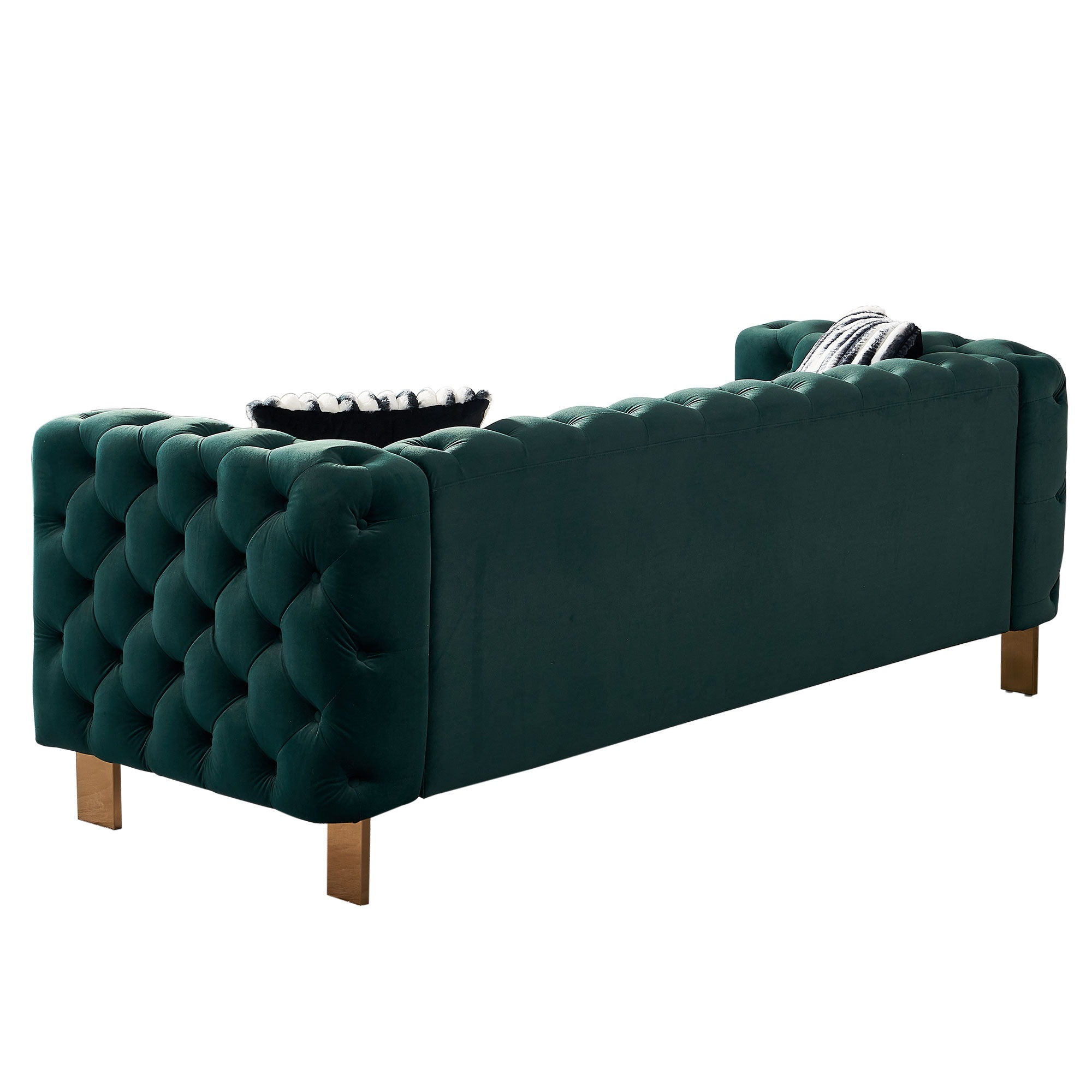 Chesterfield - Modern Tufted Velvet Living Room Sofa, 84.25''W Couch