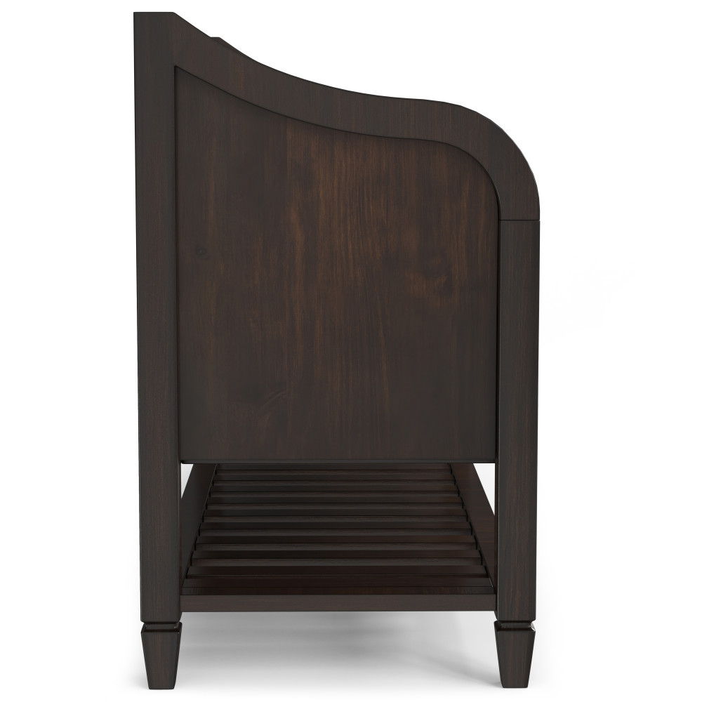 Connaught - Entryway Storage Bench With Shelf - Chestnut by Simpli-Home | Bel Furniture