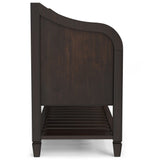 Connaught - Entryway Storage Bench With Shelf - Chestnut by Simpli-Home | Bel Furniture