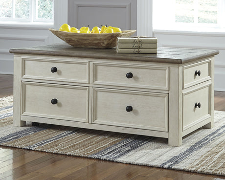 Bolanburg - White / Brown / Beige - Lift Top Cocktail Table by Signature Design by Ashley® | Bel Furniture