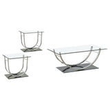 Danville - Glass Top Coffee Table Set by Coaster Fine Furniture | Bel Furniture