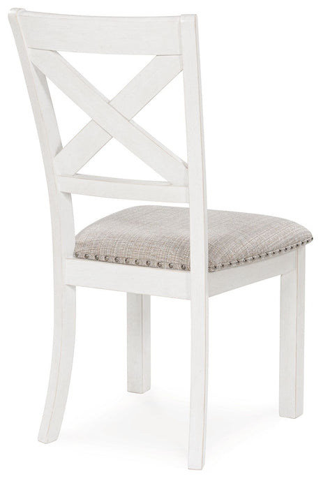 Robbinsdale - Antique White - Dining Upholstered Side Chair (Set of 2) by Signature Design by Ashley® | Bel Furniture