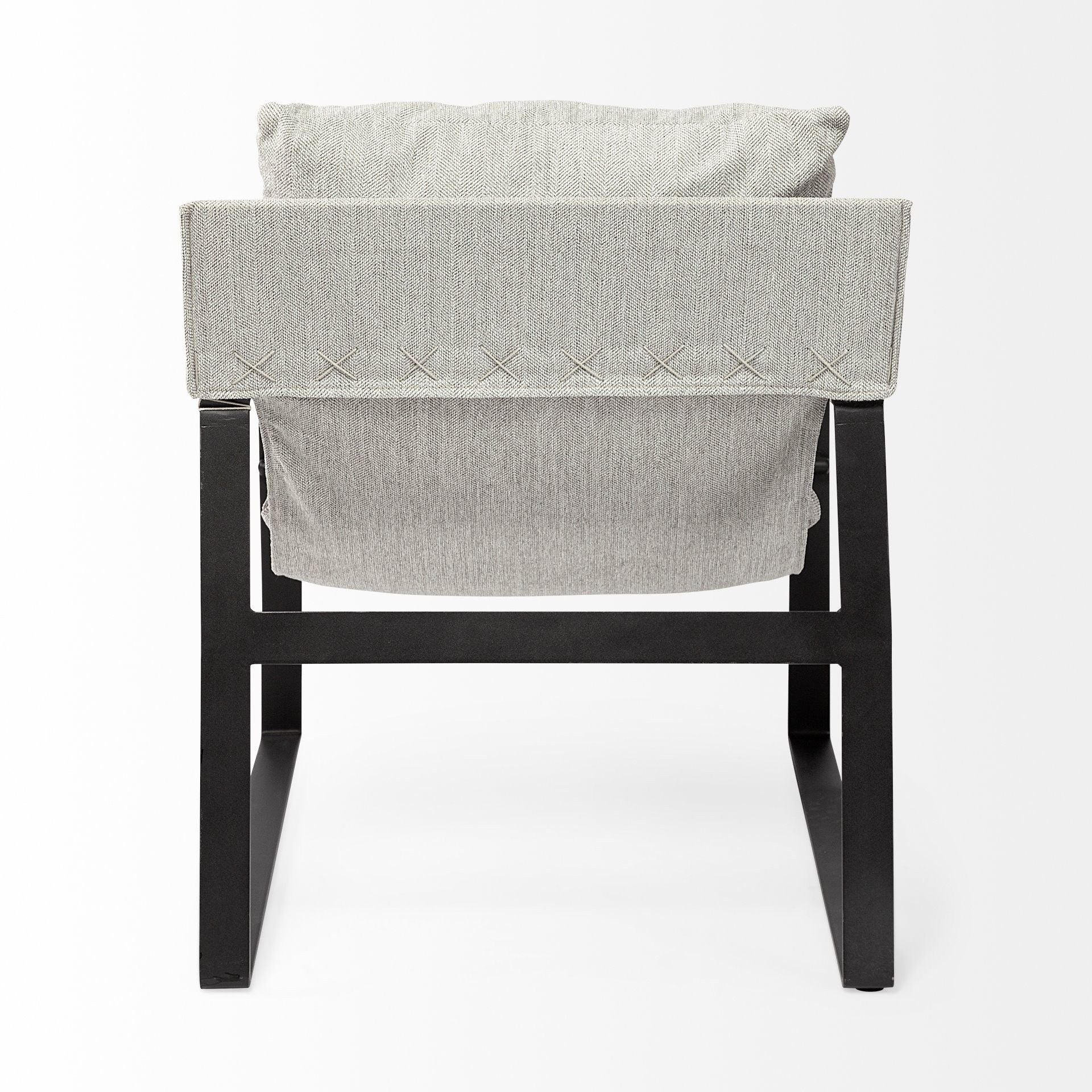 Fabric Lounge Chair - Gray / Black