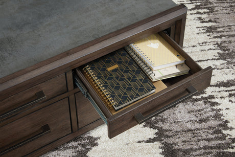 Kallenny - Brown / Gray - Square Cocktail Table by Signature Design by Ashley® | Bel Furniture