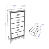 Almera - Glitter Chest - White