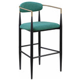Tina - Metal Pub Height Bar Stool With Upholstered Back And Seat (Set of 2) by Coaster Fine Furniture | Bel Furniture