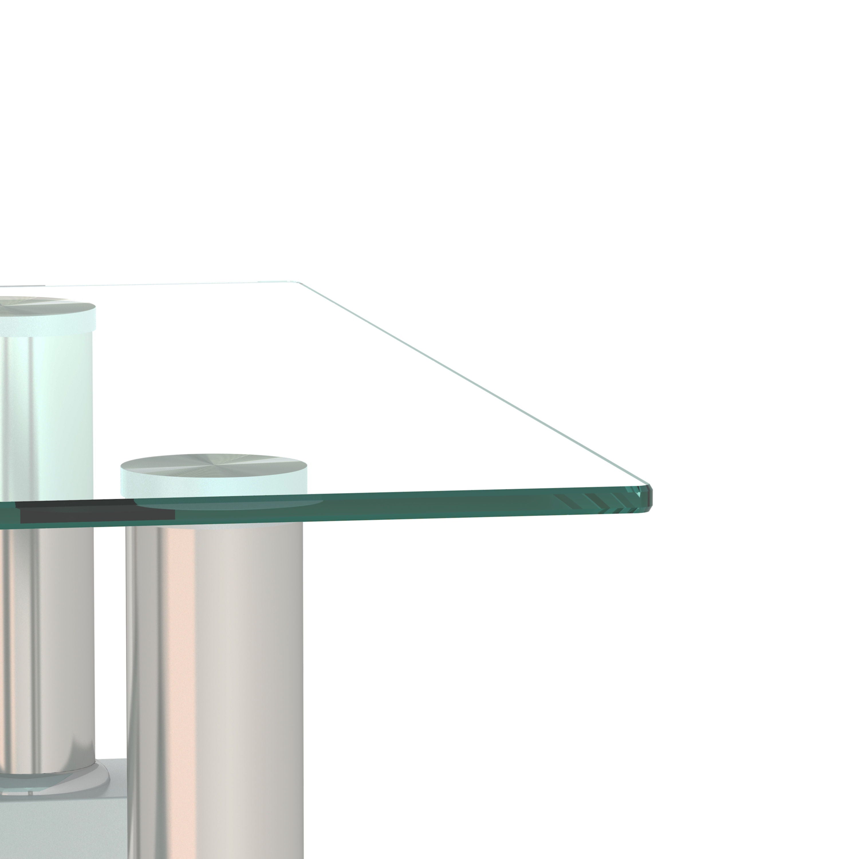 Modern Tempered Glass Tea Table, End Square Table For Living Room