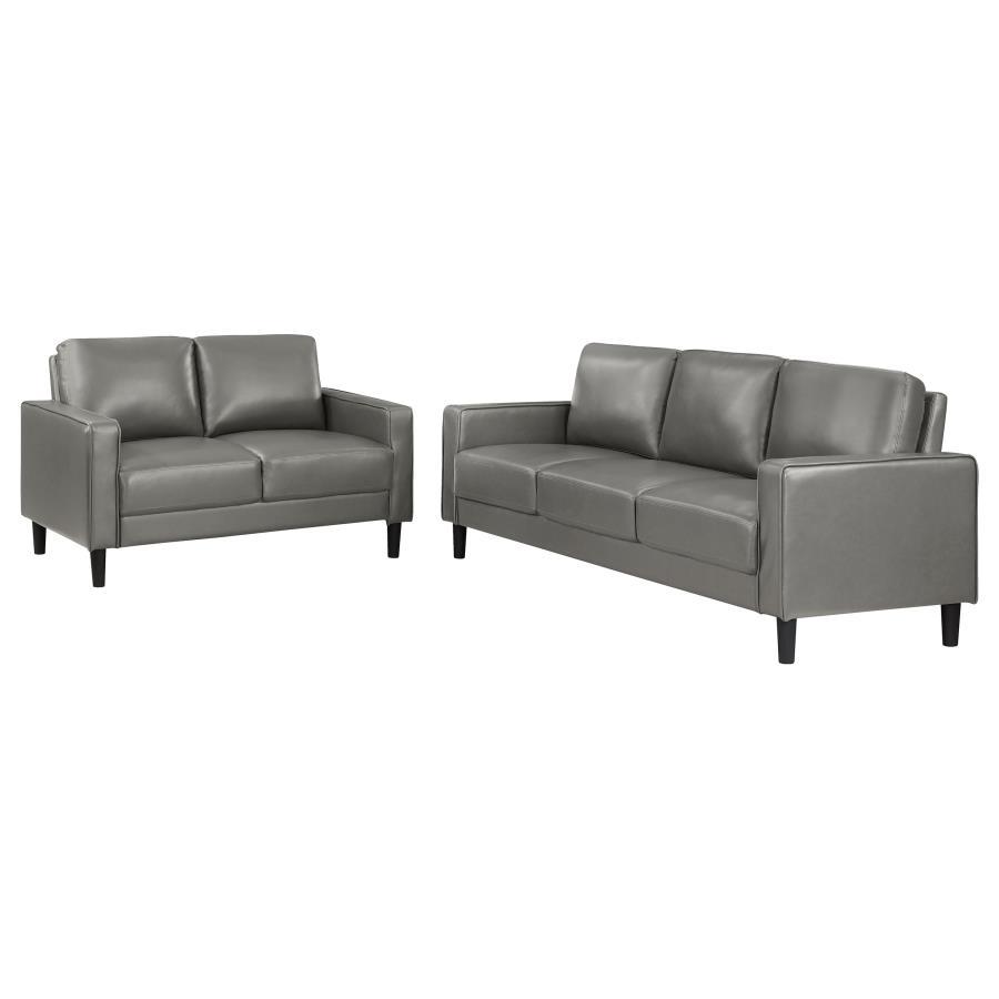 Ruth - Upholstered Track Arm Sofa Set by Coaster Fine Furniture | Bel Furniture