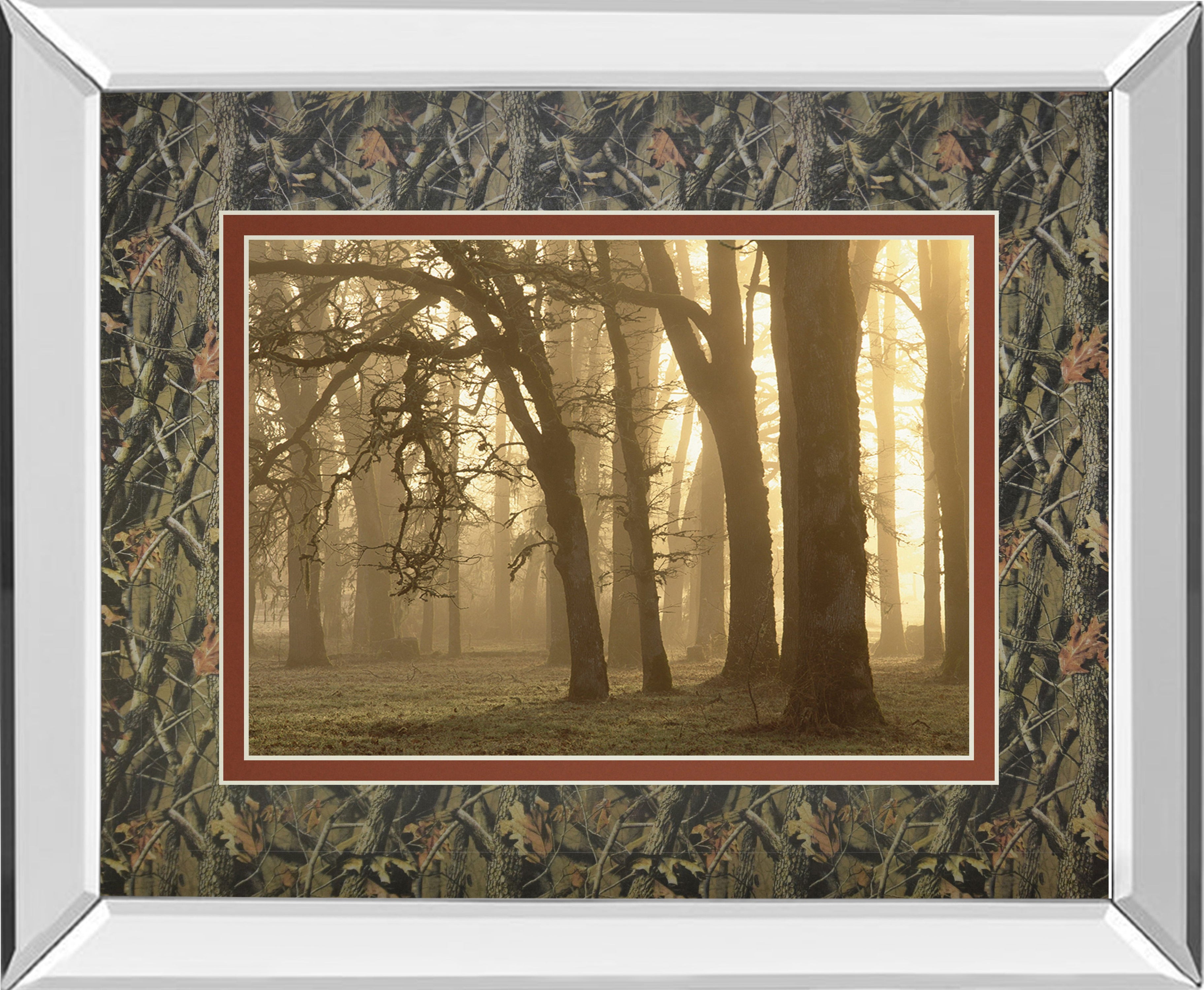 Woodland Sweep By Dennis Frate - Mirror Framed Print Wall Art - Black