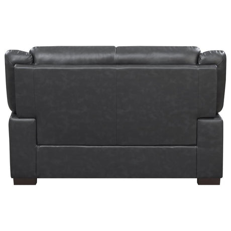 Arabella - Upholstered Padded Arm Loveseat - Gray by CoasterEveryday | Bel Furniture