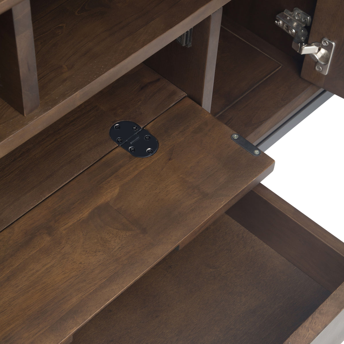 Banting - Mid Century Wide TV Stand - Walnut Brown by Simpli-Home | Bel Furniture