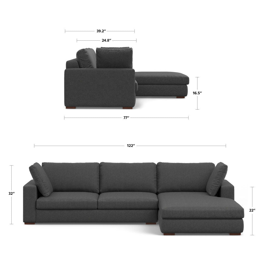 Charlie - Upholstered Deep Seater Sectional Sofa by Simpli-Home | Bel Furniture