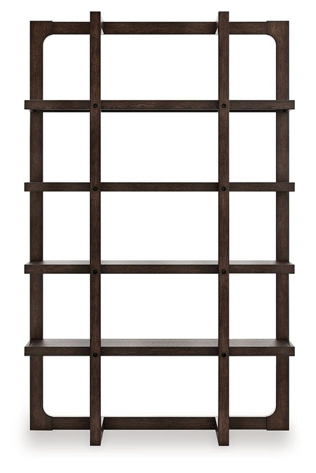Breckington - Dark Brown - Bookcase by Signature Design by Ashley® | Bel Furniture