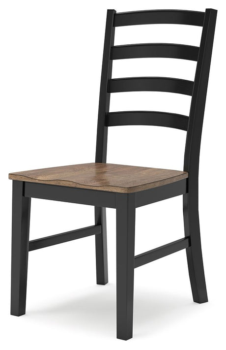 Wildenauer - Brown / Black - Dining Room Side Chair (Set of 2) by Signature Design by Ashley® | Bel Furniture