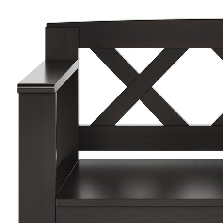 Amherst - Small Transitional Entryway Storage Bench by Simpli-Home | Bel Furniture