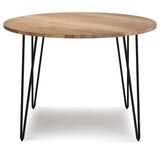 Hunter - Round Dining Table - Natural by Simpli-Home | Bel Furniture