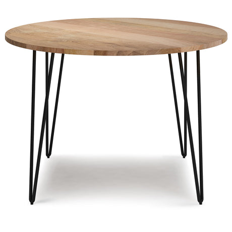 Hunter - Round Dining Table - Natural by Simpli-Home | Bel Furniture