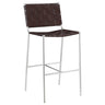 Adelaide - Upholstered Height Stool Dark Brown Bar Height (28"-30") by CoasterEssence | Bel Furniture